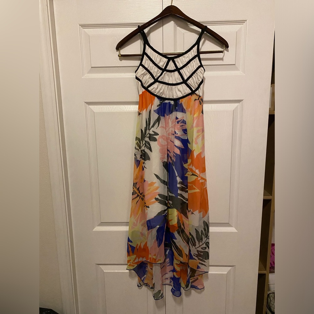 Girls Floral High Low Dress